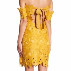 Yellow lace dress